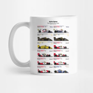 Ayrton Senna Grand Prix cars Mug